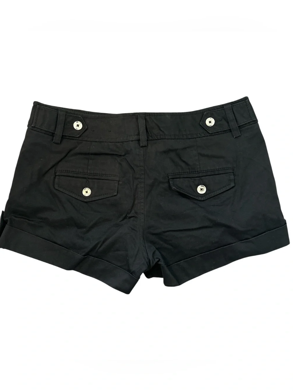 Express Design Studio Women’s Size 6 Black Cuffed Shorts Stretch Casual Chino